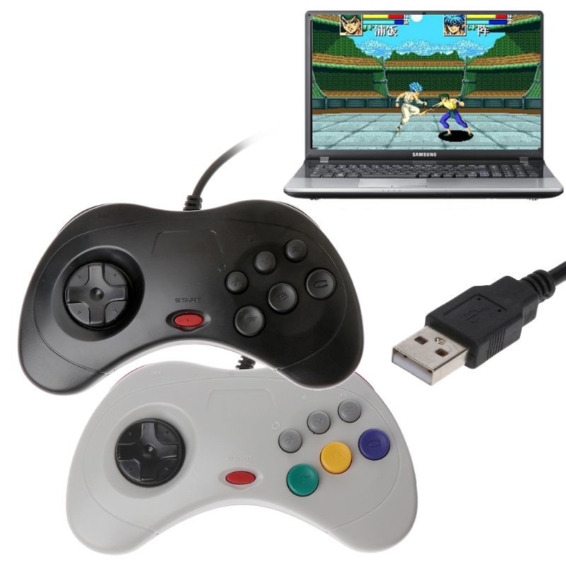 適用於Sega Saturn PC的USB Classic遊戲手柄控制器有線遊戲手柄遊戲手柄