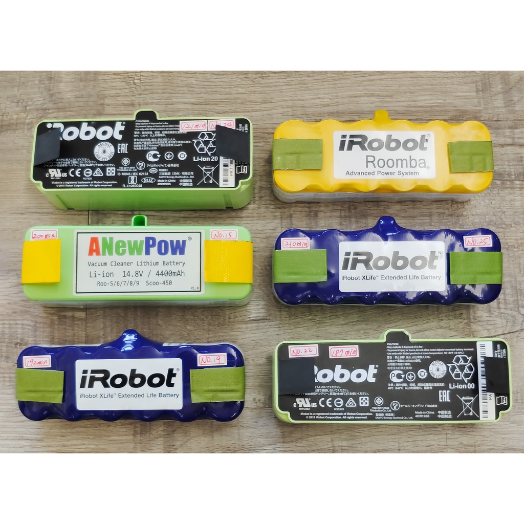 iRobot Roomba 電池 原廠 二手 5.6.7.8.9系列 CP值 高 可清掃時間 實際清掃量測 掃地機器人