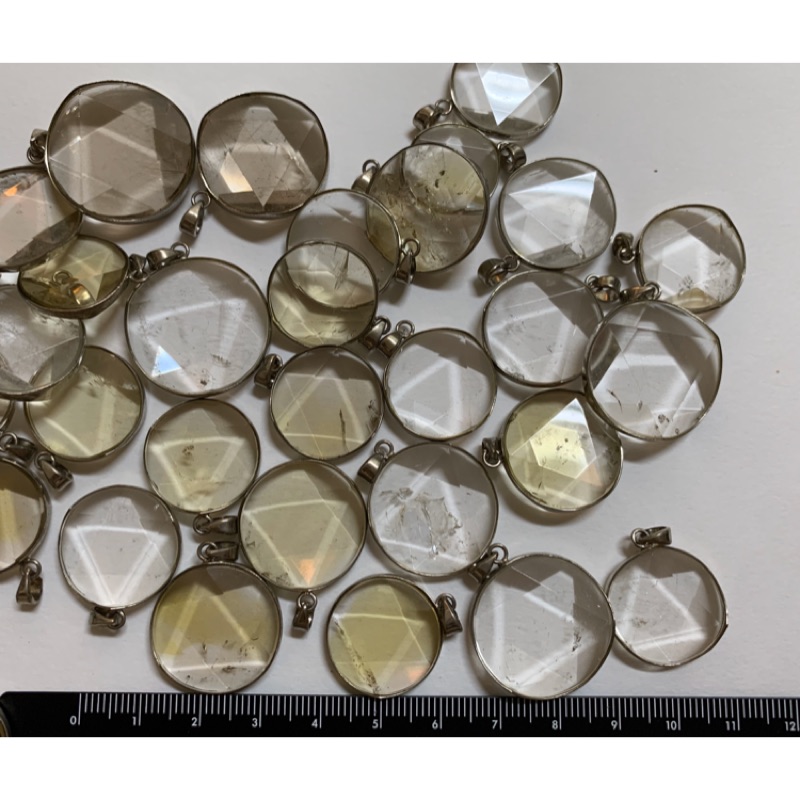 白水晶、黃水晶⭐️⭐️大衛星型吊墜（1枚）隨機出貨