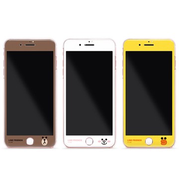 北車 GARMMA Line Friends iPhone7/8 4.7吋 7+/8 Plus 3D曲面珠光鋼化 玻璃貼