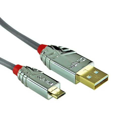 LINDY 林帝 CROMO USB2.0 Type-A/公 to Micro-B/公 傳輸線 1m (36651)