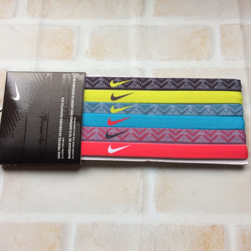 Nike運動髮帶 六條組有止滑矽膠 國外購入