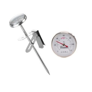 Tiamo不鏽鋼HK0418探針式溫度計錶面3.3cm 奶泡器 拉花杯 手沖壺 製作手工皂 2059生活居家館