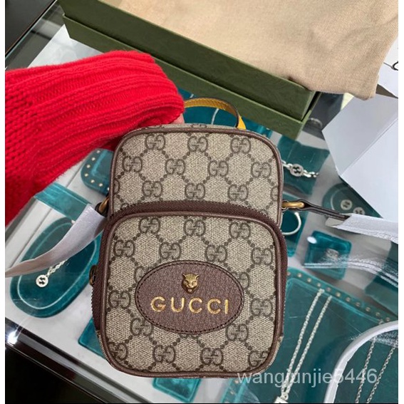 Gucci女包古奇新款neo Vintage虎頭手機包男女同款相機包斜跨腰包mz5k 蝦皮購物