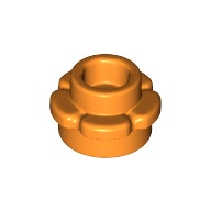 磚家 LEGO 樂高 橘色 1x1 Plate Round 薄板 圓形 花 附花型邊緣 花瓣 花朵 小花 24866