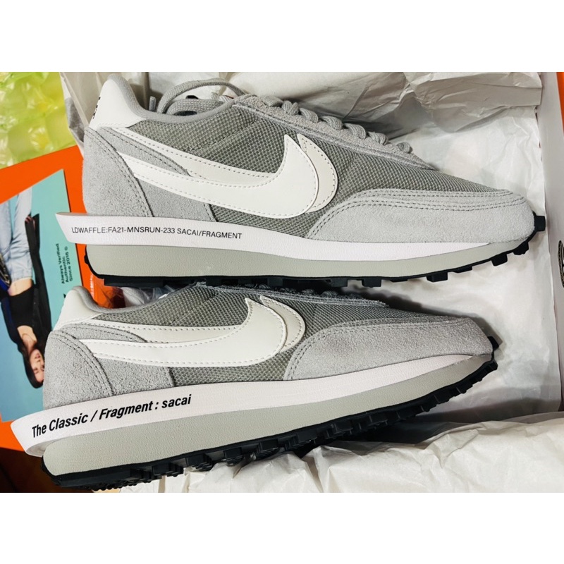 Fragment x Sacai x Nike LDWaffle 三方聯名Grey現貨 US8.5