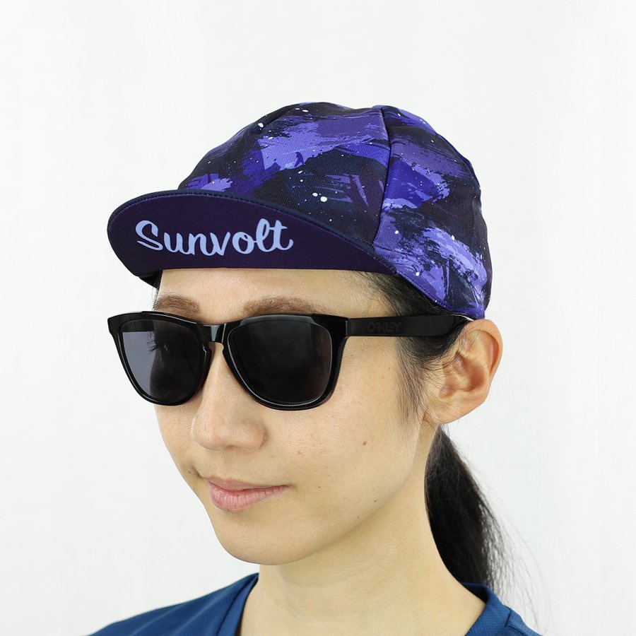 日本 SUNVOLT 經典自行車小帽 (紫色塗鴉)