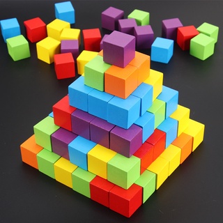 積木玩具&正方體積木*數學教具小學木製方塊立方體拼搭幾何模型*兒童益智玩具
