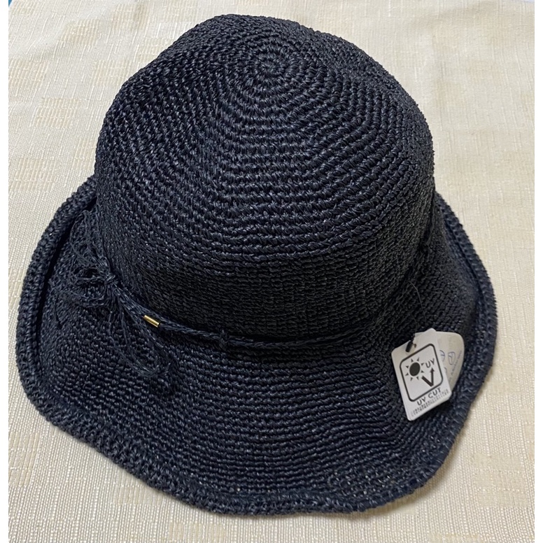 日本帶回Ca4la 黑色草帽 全新有吊牌 海灘登山露營防曬