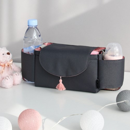 好心情日韓正品雜貨『韓國 conitale』嬰兒車掛包掛袋 置物袋 手提袋 (粉紅流蘇款)