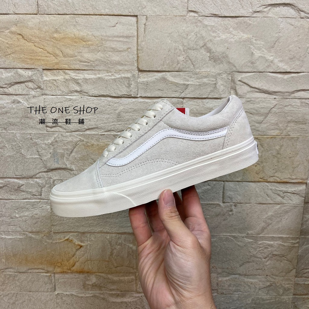 VANS Old Skool 防潑水 白色 牛奶白 全白 麂皮 板鞋 經典款 3D結構 防水科技 VN0A4U3B19A