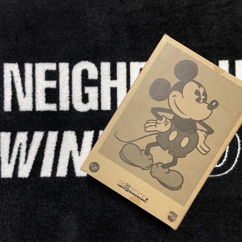 完售」Be@rbrick Mickey Mouse 迪士尼 復古 米奇 黑白米奇 400% + 100%