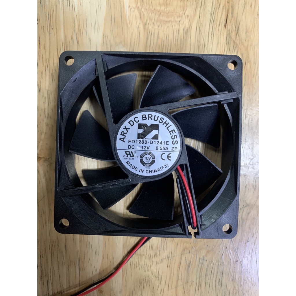 {新霖材料}有影片請開聲音 全新品 電腦風扇 高轉速 12V 8公分 8*8風扇 高轉速 12V 0.55A 小2P