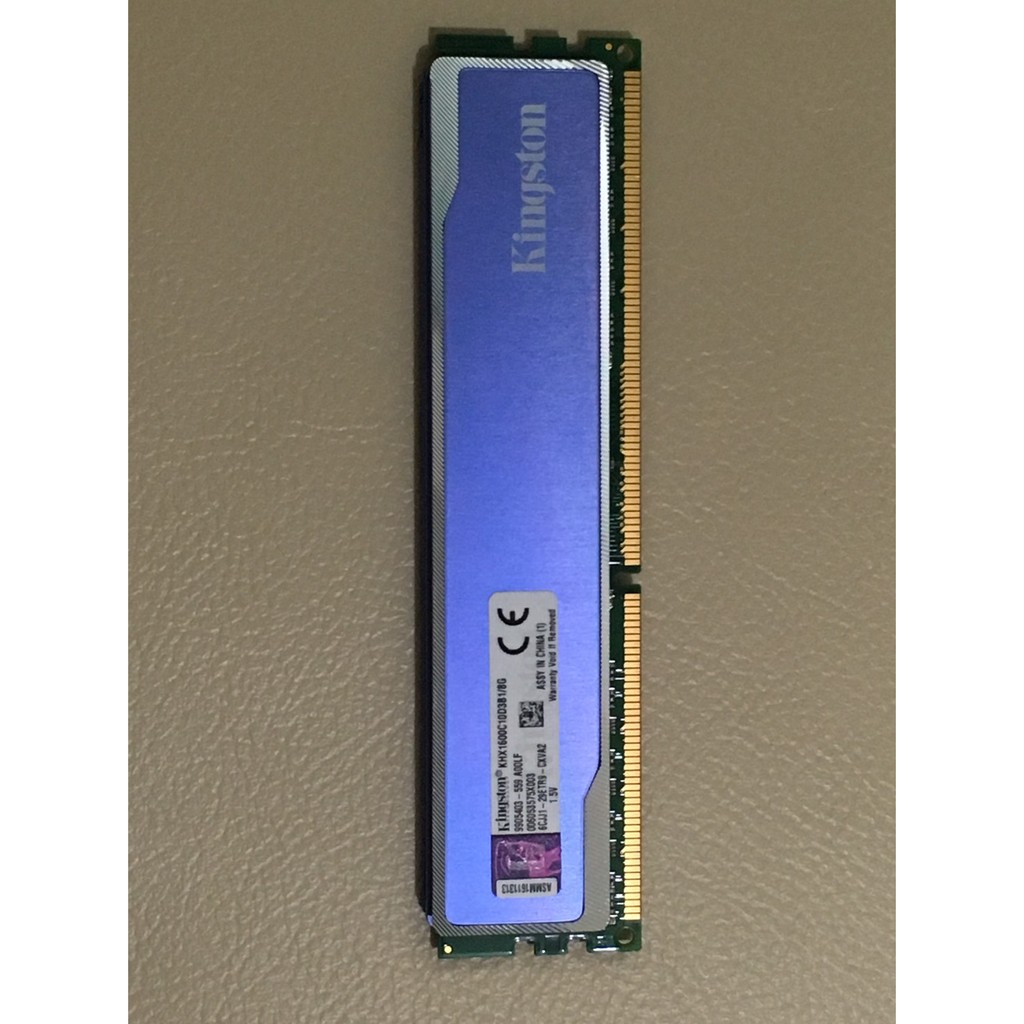 金士頓 Kingston 記憶體 RAM DDR3 1600 8GB 桌上型 (Hyper X 藍色記憶體散熱片)