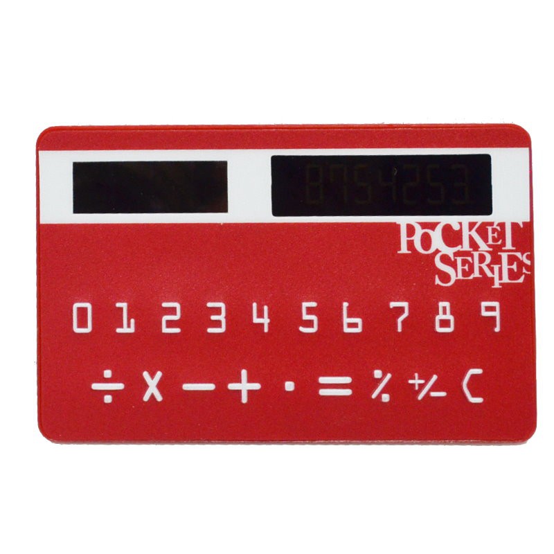 韓版pocket 超薄太陽能名片計算機 卡片 口袋型計算器【DI345】