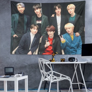 台灣現貨】BT21掛布防彈少年團掛布BTS金泰亨臥室牆宿舍裝飾背景布掛毯 