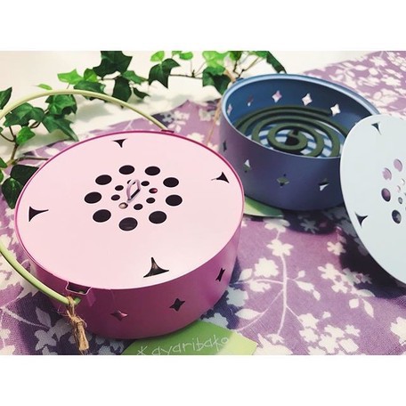【Kayaribako 造形蚊香盒】日式露營野餐用蚊香盒子-粉色系列 日本空運✈粉紅/粉藍