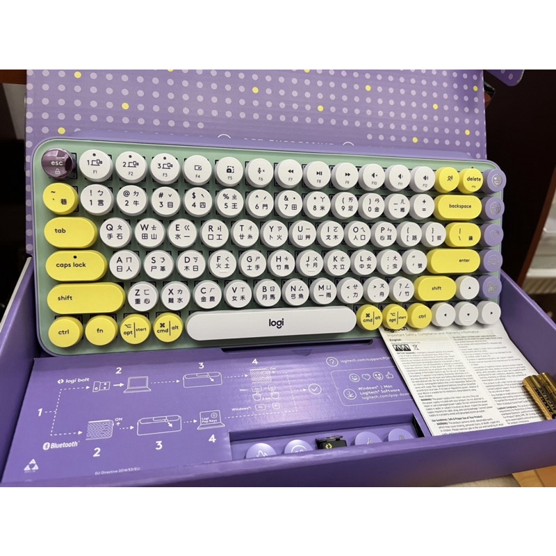 【二手 但95%新】 羅技 logitech POP KEYS 藍牙 無線鍵盤 復古 打字機 機械式鍵盤