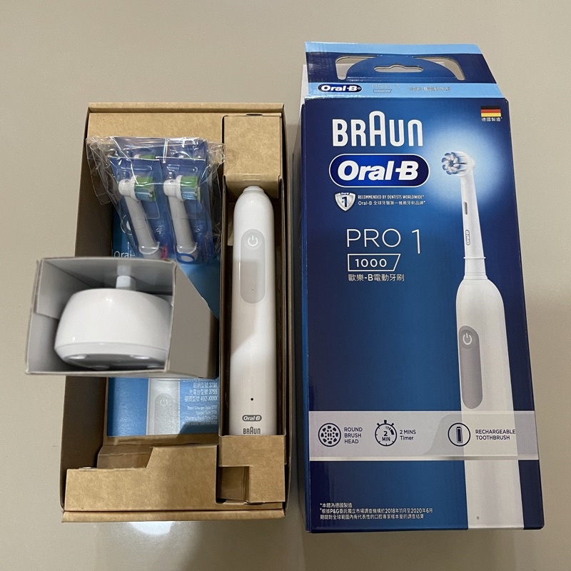 Oral-B 德國百靈 PRO1 3D 電動牙刷 白 贈刷頭