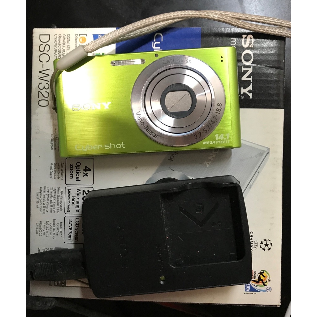 Sony 數位相機 DSC-W320 1450萬像 含記憶卡 充電器 盒裝