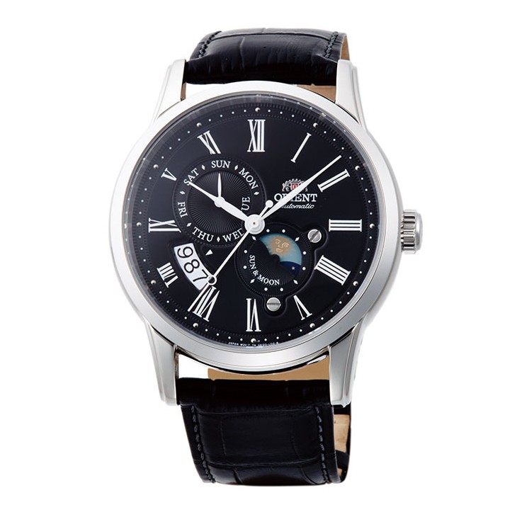 【聊聊甜甜價】ORIENT 東方錶 SUN&MOON系列 SAK00004B 日月相腕錶 / 42.5mm