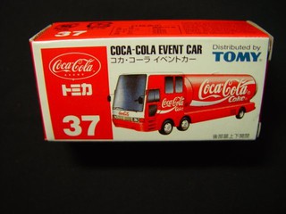 變形金剛~日本 TOMICA 小汽車 37 COCA-COLA EVENT CAR 可口可樂 運輸車(絕版藍標))
