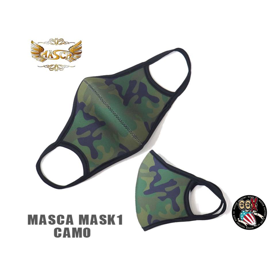 《美式工廠》日本 MASCA 口罩防塵套　多款　迷彩　2種尺寸　可水洗　motobluez