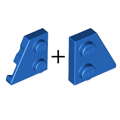 LEGO 6189198 24299 + 6189202 24307 藍色 2x2 翼型 楔形 薄板 (一對)