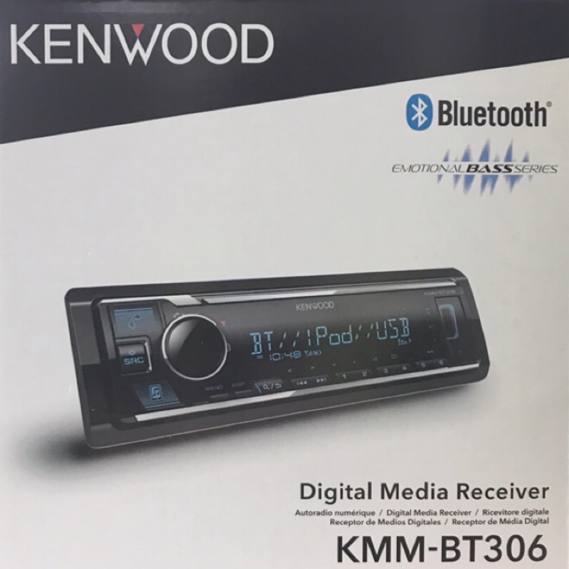 Kenwood Kmm Bt306 Usb Mp3 Wma Am Fm 支援iphone汽車音響藍牙主機 蝦皮購物