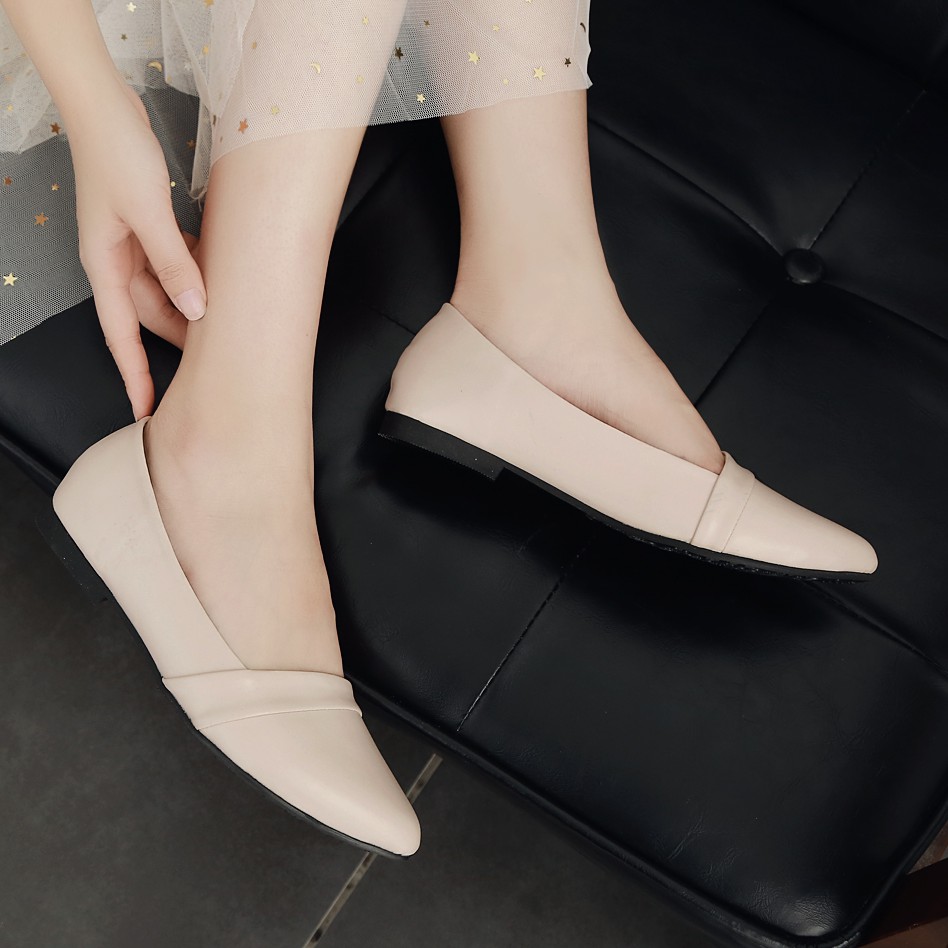 Image of 【白鳥麗子】包鞋 訂製款 MIT馬卡龍色皮革甜美尖頭平底鞋 #2