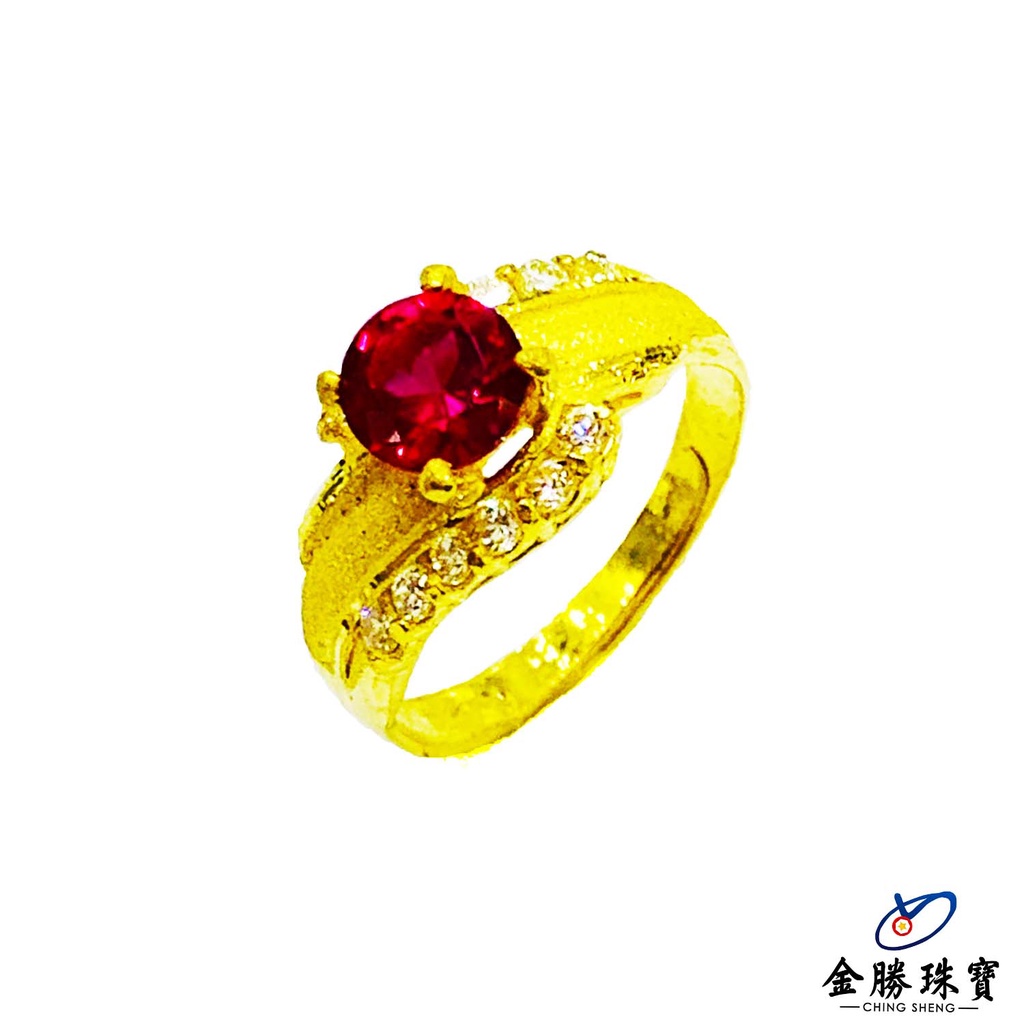 【金勝珠寶】 黃金戒指｜活動式  寶石  時尚  經典