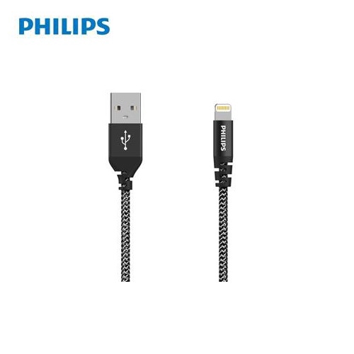 PHILIPS 飛利浦 Lightning 編織充電線 1.2M DLC4542VB [富廉網]