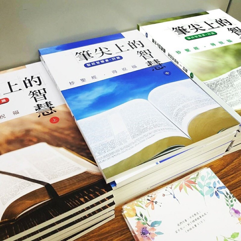 羊耳朵書店*手寫書/筆尖上的智慧 / 聖經智慧書 ─ 詩篇 上中下 居家防疫、抄寫經文得祝福