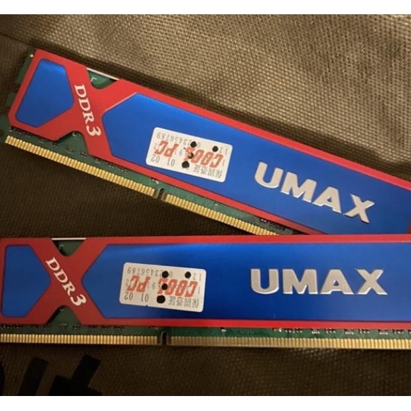 UMAX DDR3 8GB 1600 雙通道 記憶體 Ram