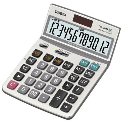 【CASIO】DW-120MS 12位數 可掀式面板 商用 計算機正版宏崑公司貨