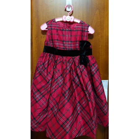 Gymboree紅格紋洋裝，尺寸4T