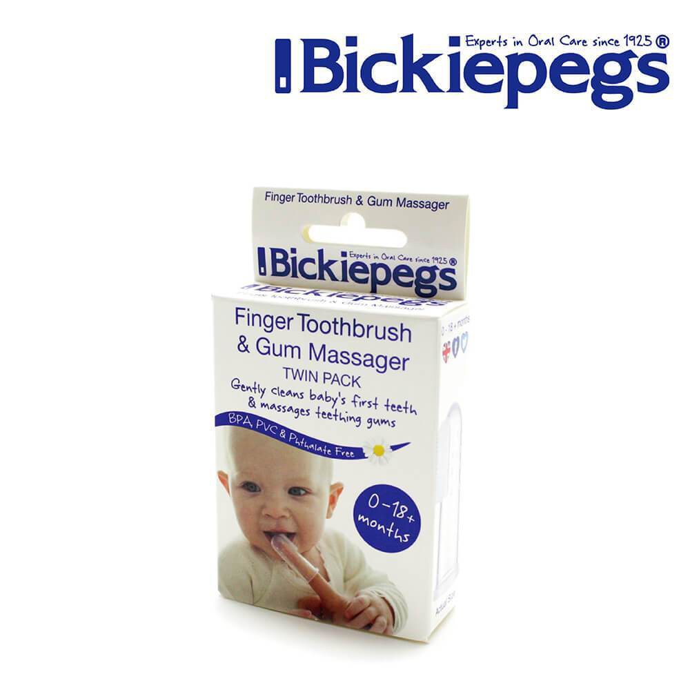 英國Bickiepegs 嬰幼兒 指套乳牙刷/指套牙刷/乳牙刷 矽膠 1盒2入 不傷牙齦 BabyGarden