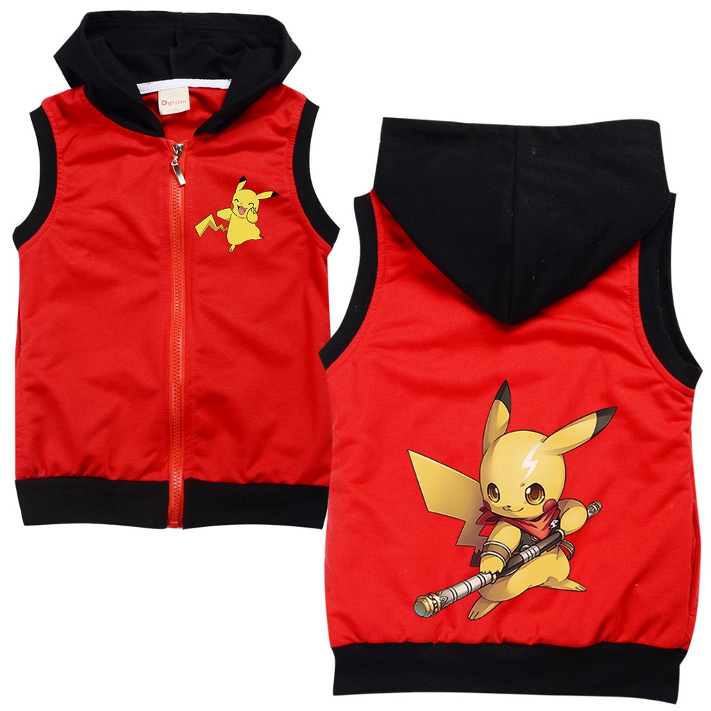 兒童外套 pikachu 皮卡丘 小中大童服裝 卡通童裝 神奇寶貝背心