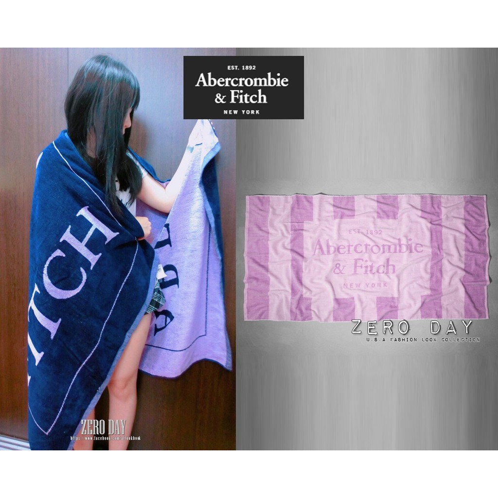 Logo Beach Towel經典粉紫色 