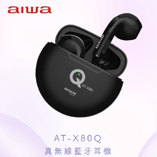 【 AIWA 日本愛華】 無線藍牙立體聲耳機 AT-X80Q (黑/白)