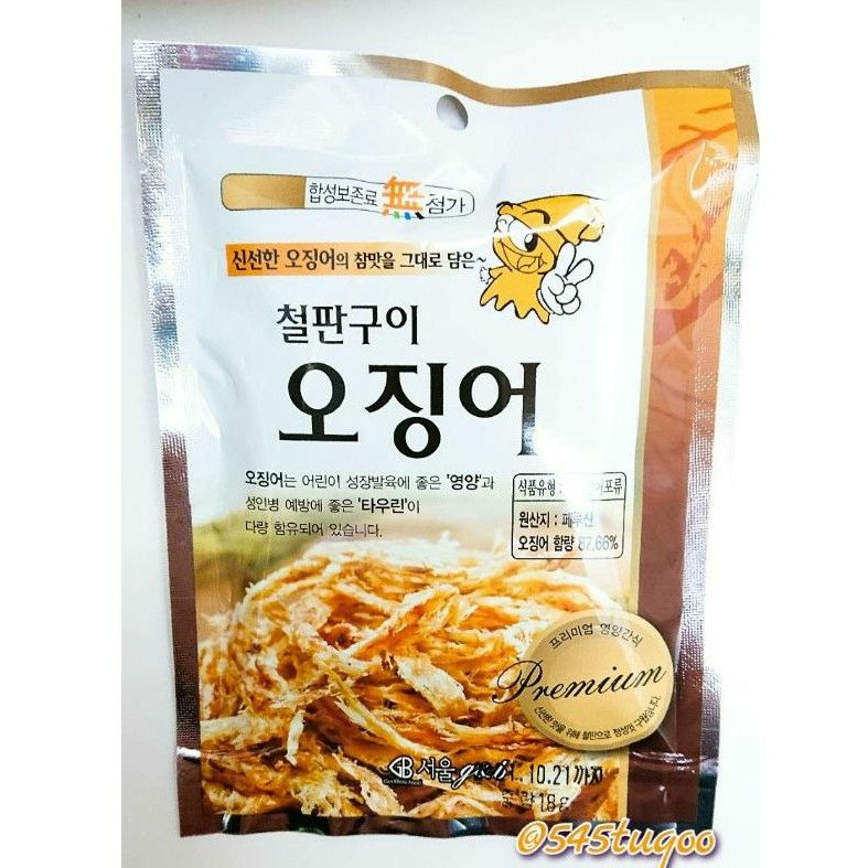 🇰🇷 韓國爆炸好吃鐵板魷魚絲每包18g～最新效期，新鮮特賣
