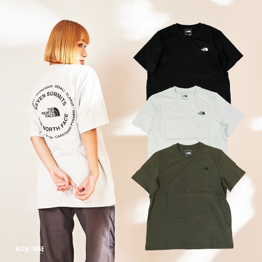 THE NORTH FACE TEE 黑色 軍綠 石灰白 七大高峰 LOGO 印花 短T【NF0A7QPG】