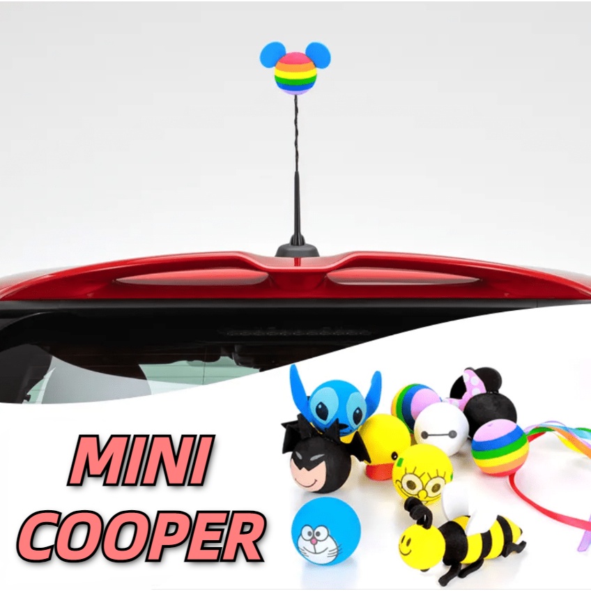 MINI COOPER天線裝飾球Mickey卡通玩偶COUNTRYMAN車外天線球