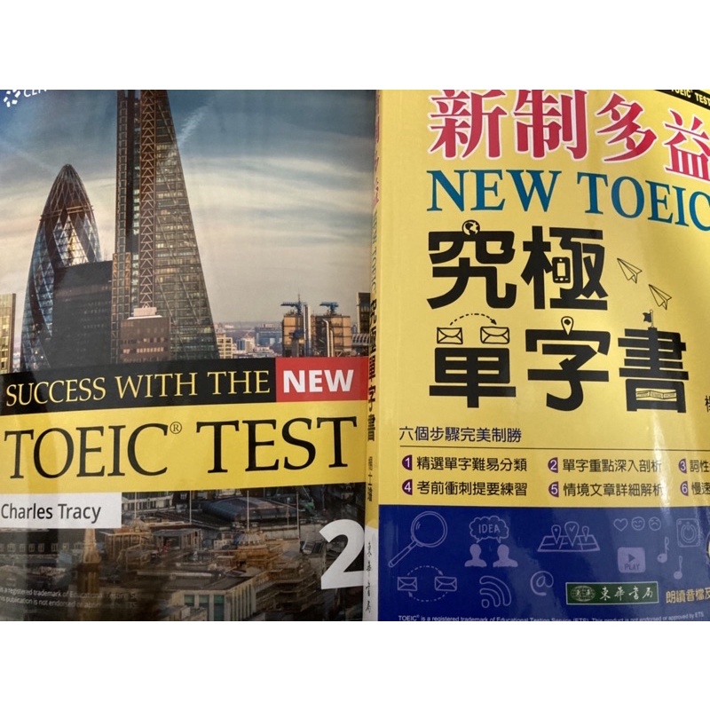success with the new toeic test 2（左） 究極單字書（右）