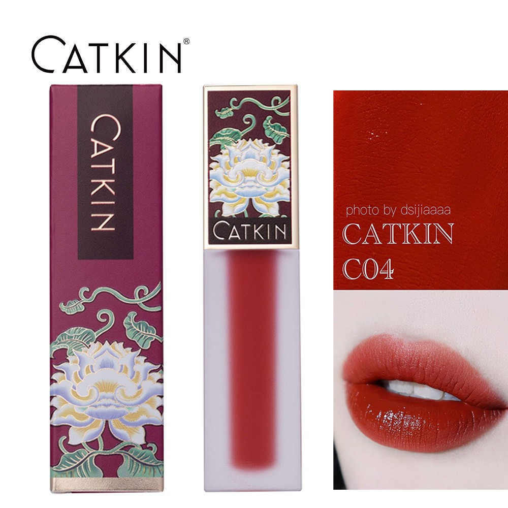 Catkin卡婷2色唇釉液體口紅啞光唇蜜天鵝絨般柔滑防水持久不粘杯 蝦皮購物