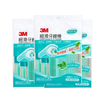 3M 細滑牙線棒散裝分享包-薄荷木糖醇114支x3包(共342支)