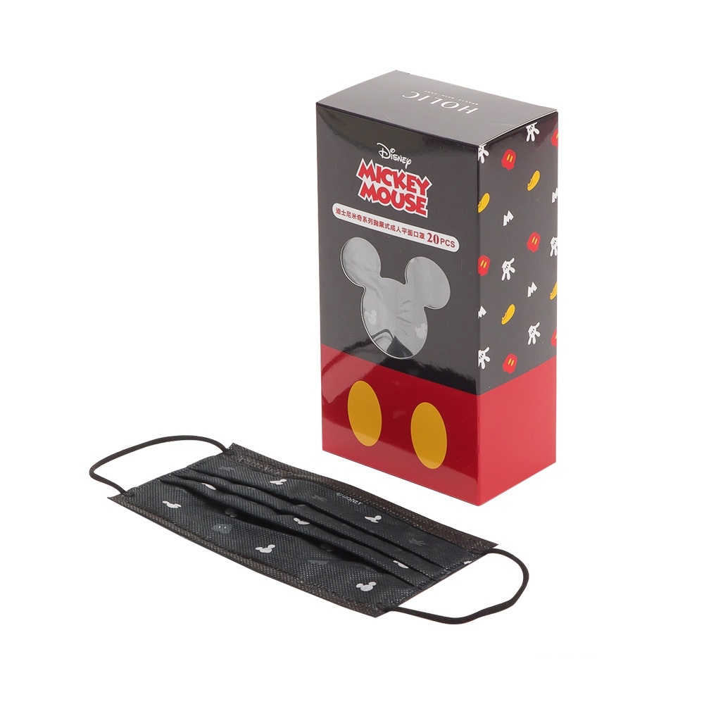 HOLIC 迪士尼 Mickey Mouse 成人 平面口罩 萊潔口罩 20入/盒