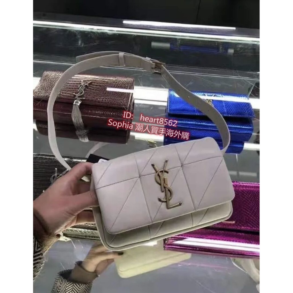 Sophia Saint Laurent Ysl Jamie 腰包胸口包斜背包白色 蝦皮購物