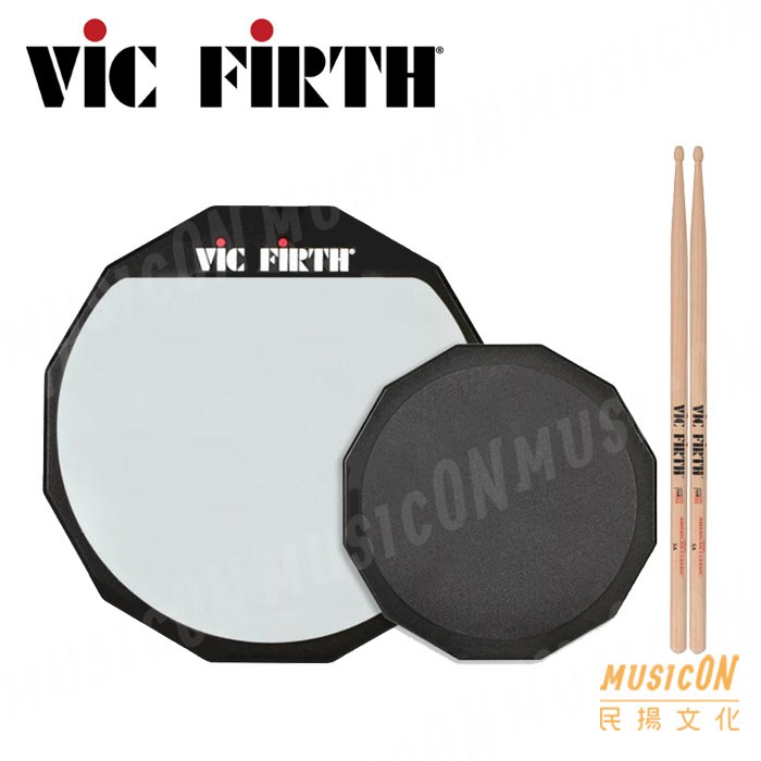 【民揚樂器】美國 Vic Firth PAD12 12吋 單面打擊練習板 打擊板 彈性膠面打點板 5A爵士鼓棒優惠加購