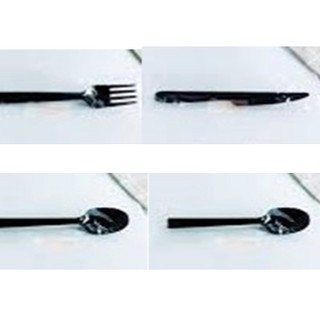 黑色白色 混合包裝 西餐叉 免洗餐具 塑膠叉 西餐刀 牛排刀 叉子 湯匙 西餐餐具